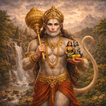 Kunstwerk: Hanuman (Hinduistisch) - Götterserie Galerie