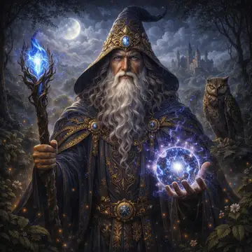 Kunstwerk: Merlin (Artus-Saga) - Götterserie Galerie