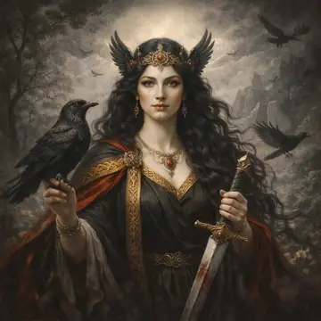 Kunstwerk: Morrigan (Keltisch) - Götterserie Galerie