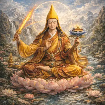 Kunstwerk: Tsongkhapa (Tibetische) - Götterserie Galerie